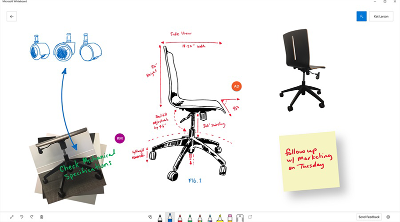 Предполагаемый интерфейс Whiteboard