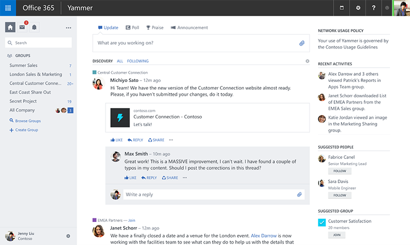 Корпоративная социальная сеть Yammer