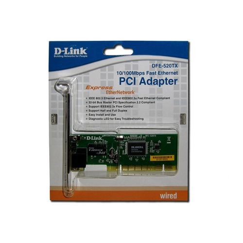 Сетевой адаптер Ethernet D-LINK DFE-520TX PCI [55921]