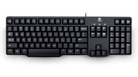 Logitech Keyboard K100, PS/2, black, [920-003200]