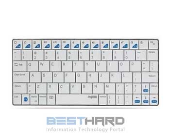 Клавиатура RAPOO E6300, bluetooth, беспроводная, белый [11097]