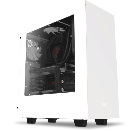 NZXT CA-S340W-W3 S340 WHITE/PURPLE MID TOWER CHASSIS