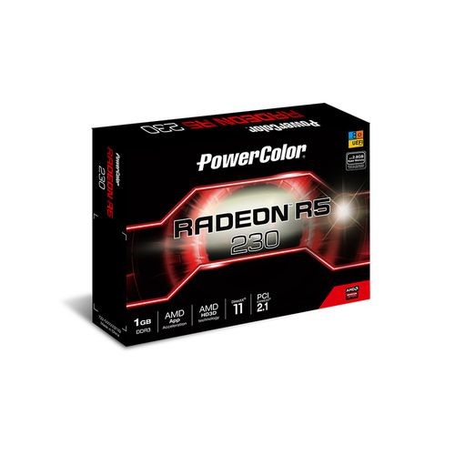 Видеокарта POWERCOLOR Radeon R5 230,  AXR5 230 2GBK3-LHE BULK,  2Гб, DDR3, Low Profile,  oem [368192]