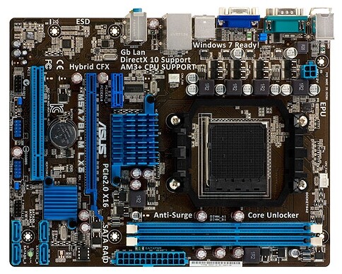 ASUS M5A78L-M LX3, Socket AM3+, 760G (780L), 2*DDR3, D-Sub, CrossFireX, SATA2 + RAID, Audio, Gb LAN, , USB 2.0*8, COM*1 on back panel, mATX; 90-MIBI40-G0EAY0GZ