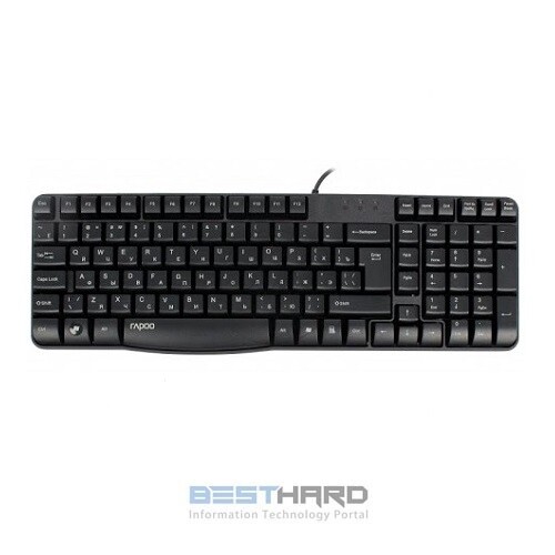 Клавиатура RAPOO N2400, USB, черный [12155]