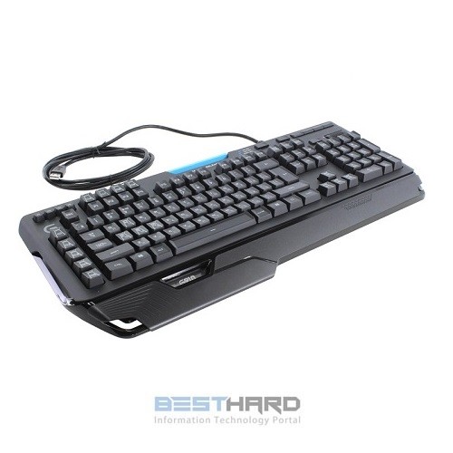 Клавиатура LOGITECH G910 Orion Spark, USB, c подставкой для запястий, черный + синий [920-006422]