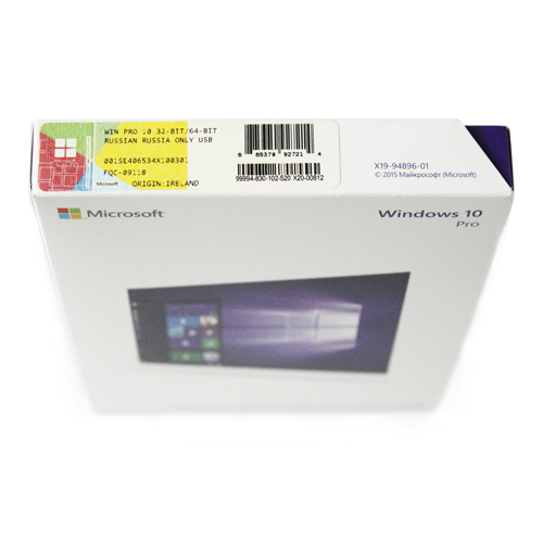 Microsoft Windows 10 Professional (Pro x32/x64) RU USB BOX [FQC-09118]