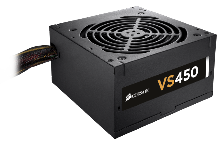 Corsair VS450 (CP-9020049-EU/CP-9020096-EU), 450W, 120-mm fan, 80 Plus