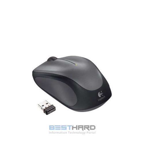 Мышь LOGITECH M235 оптическая беспроводная USB, серый и черный [910-003146/910-002201]