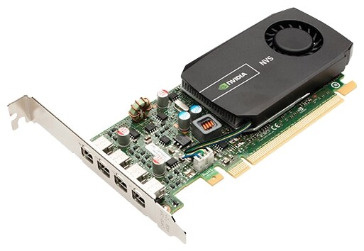 PNY Nvidia NVS 510 2GB PCIE 4 miniDP 128-bit DDR3 192 Cores LP 4miniDP to DP adapter, Retail