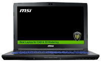 MSI WE62 7RI-1880RU Core i7-7700HQ 2.8GHz,15.6" FHD IPS AG,32GB DDR4(2),256Gb SSD/1TB 7.2krpm,DVD,NV M1200 4Gb,WiFi,BT,Backlite kbd,Win10Pro(64),3y,Black [9S7-16J572-1880]