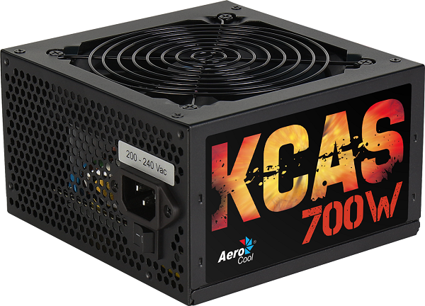 Блок питания Aerocool 700Вт Retail KCAS-700W ATX v2.3, 80+ Bronze, A.PFC, fan 12cm, Haswell Ready, 2x PCI-E (6+2-Pin), 7x SATA, 4x MOLEX