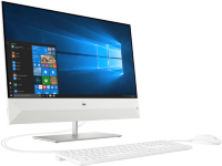 HP Pavilion I 24-xa0005ur NT 23,8" (1920x 1080) Core i3- 8100T, 8GB DDR4 2400 (2x4GB), 1TB +16GB Optane, nVidia GeF MX130 2GB, no DVD, kbd&mouse wired,  FHD Webcam, Snowflake White, Win10, 1Y Wty