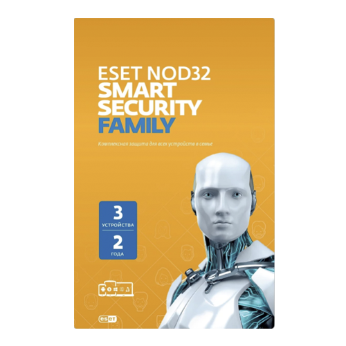 ESET NOD32 Smart Security Family - лицензия на 2 года на 3 устройства [NOD32-ESM-NS(EKEY)-2-3]