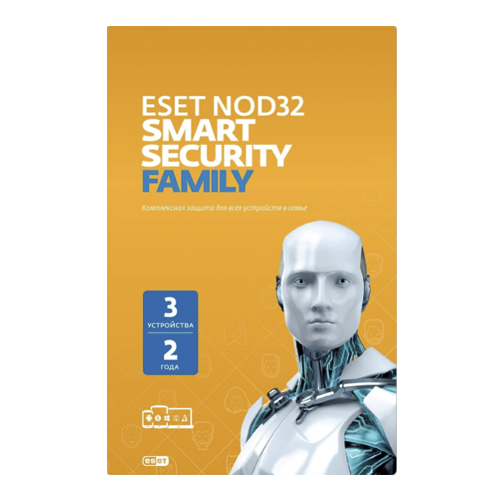 ESET NOD32 Smart Security Family - лицензия на 2 года на 3 устройства [NOD32-ESM-NS(EKEY)-2-3]  по цене 2 790 руб. - купить с доставкой по России и области в каталоге от  дистрибьютора BestHard
