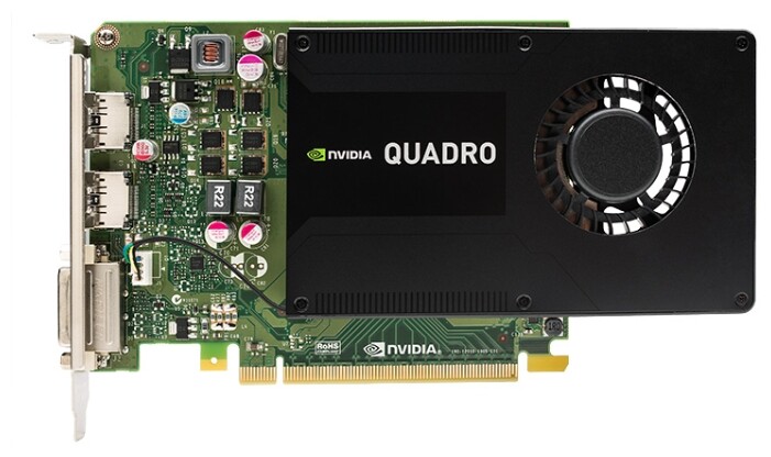 PNY Nvidia Quadro K2200 4GB PCIE 2xDP DVI 1046/1253 128-bit DDR5 640 Cores 2xDP to DVI-D SL & DVI-I to VGA adapter, Bulk