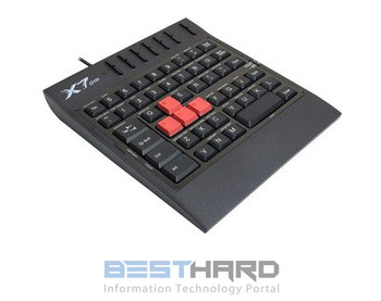 Игровой блок A4 X7-G100, USB, c подставкой для запястий, без русского алфавита, черный