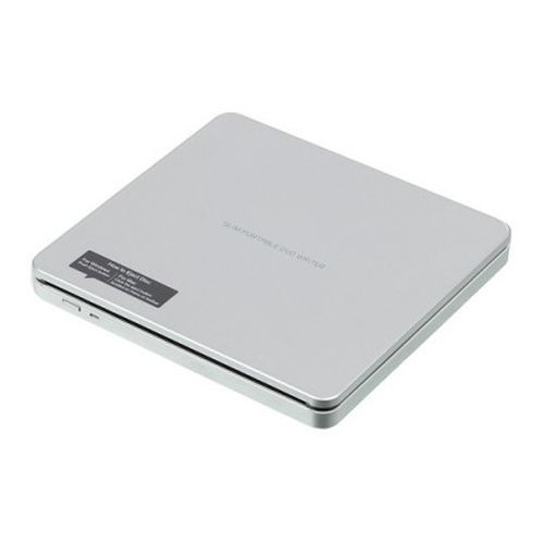Оптический привод DVD-RW LG GP70NS50, внешний, USB, серебристый,  Ret [284264]