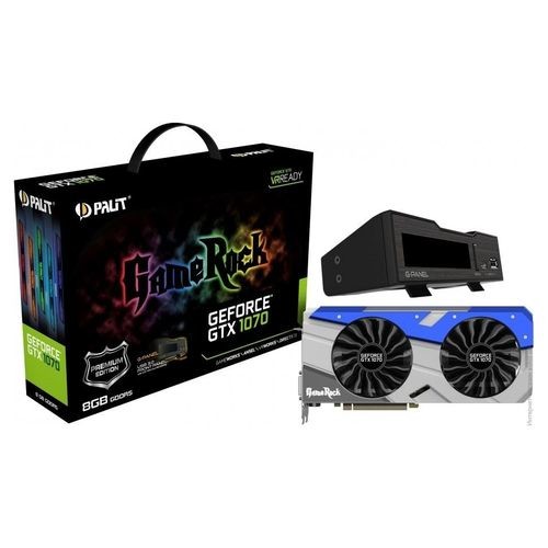 Видеокарта PALIT GeForce GTX 1070,  PA-GTX1070 GAMEROCK 8G STD,  8Гб, GDDR5, Ret [ne51070015p2-1041g]