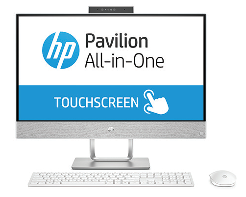 HP Pavilion 24 I 24-x010ur 24" FHD Touch Core i7-7700T,12GB DDR4 (1X8GB+1X4GB),SSD 128GB +1TB,Intel HD Graphics 630,USB Kbd/Mouse,Blizzard White,Win10