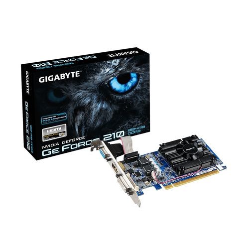 Видеокарта GIGABYTE GeForce 210,  GV-N210D3-1GI,  1Гб, DDR3, Low Profile,  Ret [631047]