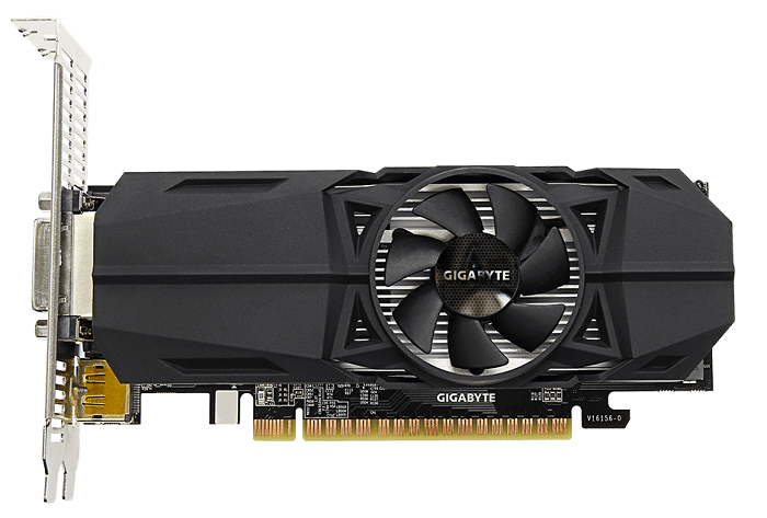 GIGABYTE GeForce GTX 1050TI, GV-N105TOC-4GL, 4Гб, GDDR5, Low Profile, OC, Rtl