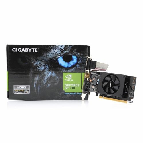 Видеокарта GIGABYTE GeForce GT 710,  GV-N710D3-2GL,  2Гб, DDR3, Low Profile,  Ret [353693]