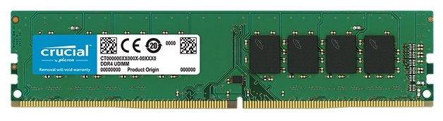 Crucial by Micron  DDR4   8GB  2666MHz UDIMM (PC4-21300) CL19 SRx8 1.2V (Retail)