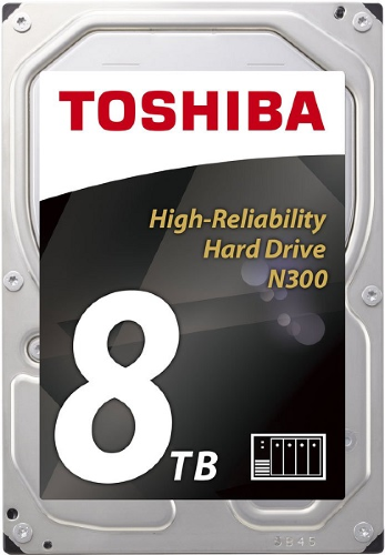 Toshiba NAS Drive N300 3.5" HDD SATA-III   8Tb, 7200rpm, 128MB buffer, HDWN180UZSVA