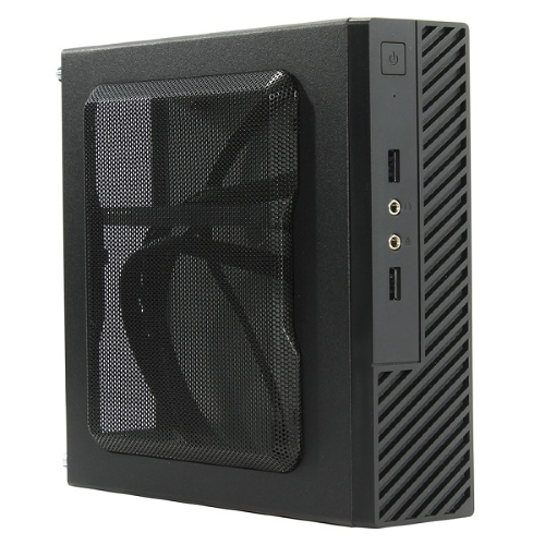 Slim Case Powerman ME100S-BK front fan 4cm, 60W adapter, Mini ITX, VESA