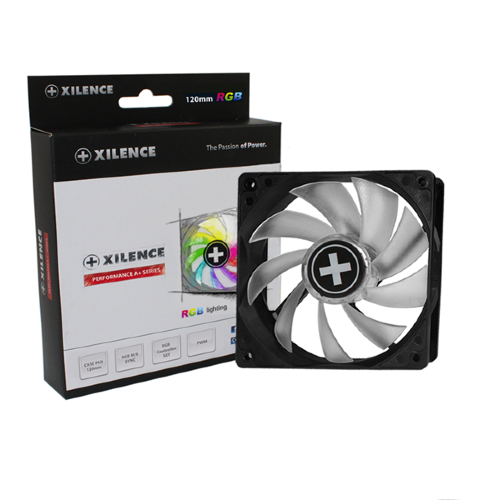 XILENCE Performance A+ case fan, XPF120RGB-SET, 120mm LED + RGB Set Controller + M/B sync, Hydro bearing, PWM